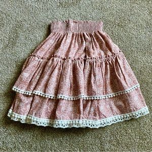 Misa Pink Ruffle Mini Skirt. Size XS